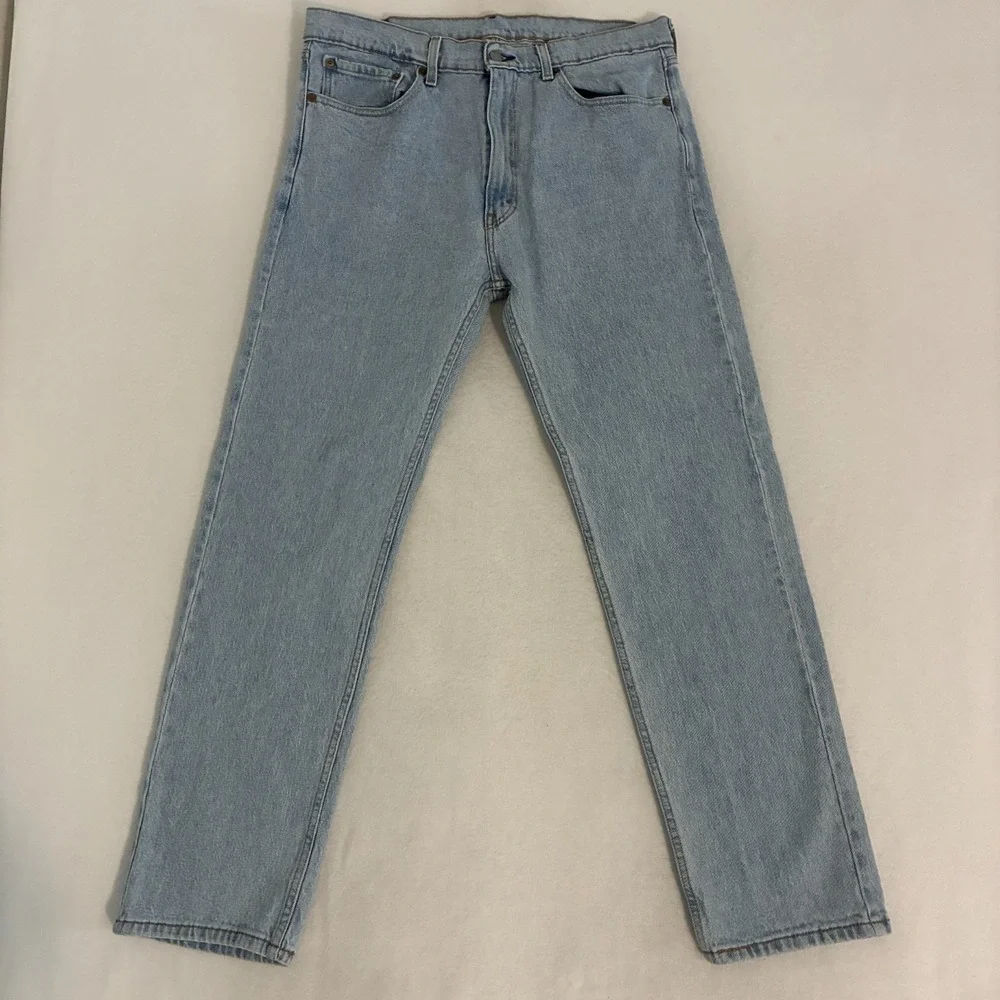 Vtg‎ Levis 505 Jeans Mens Size 36x32 Straight Leg Light Wash Denim Pants Y2K